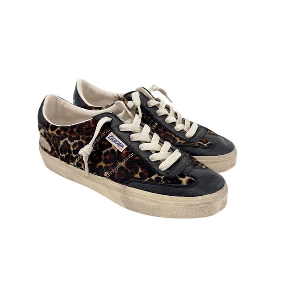 GOLDEN GOOSE Soul Star in Leopard Print Pony 37 - Picture 1 of 11